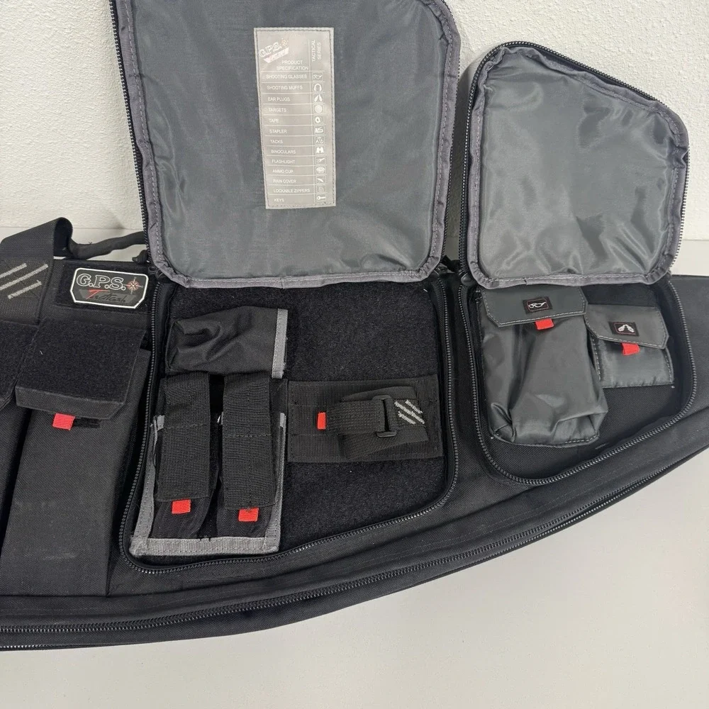 GPS Tactical Case with External Handgun Case Black 35 in.